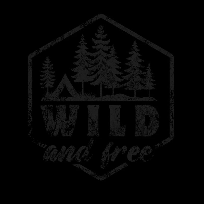 Wild & Free - Tent - Camping - Slogan