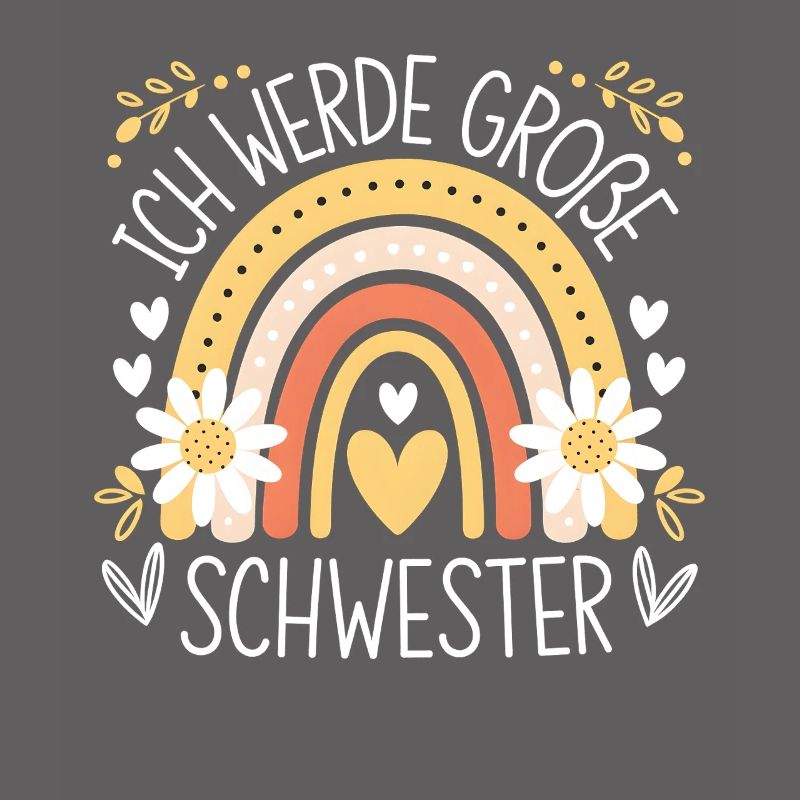 Ich Werde Große Schwester Regenbogen Boho