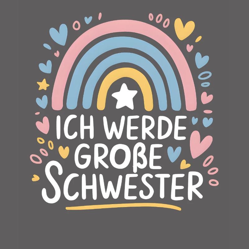 Ich Werde Große Schwester Regenbogen Boho