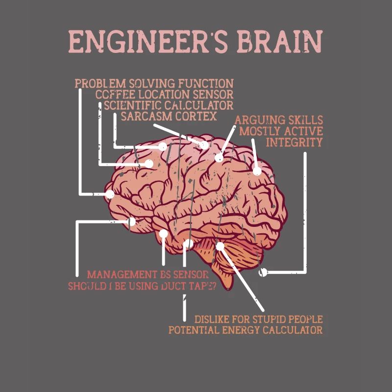 Engineer's brain problem solving function -
