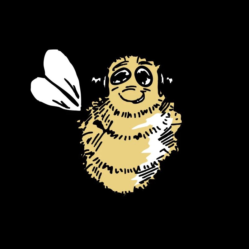 Musical bee is dancing