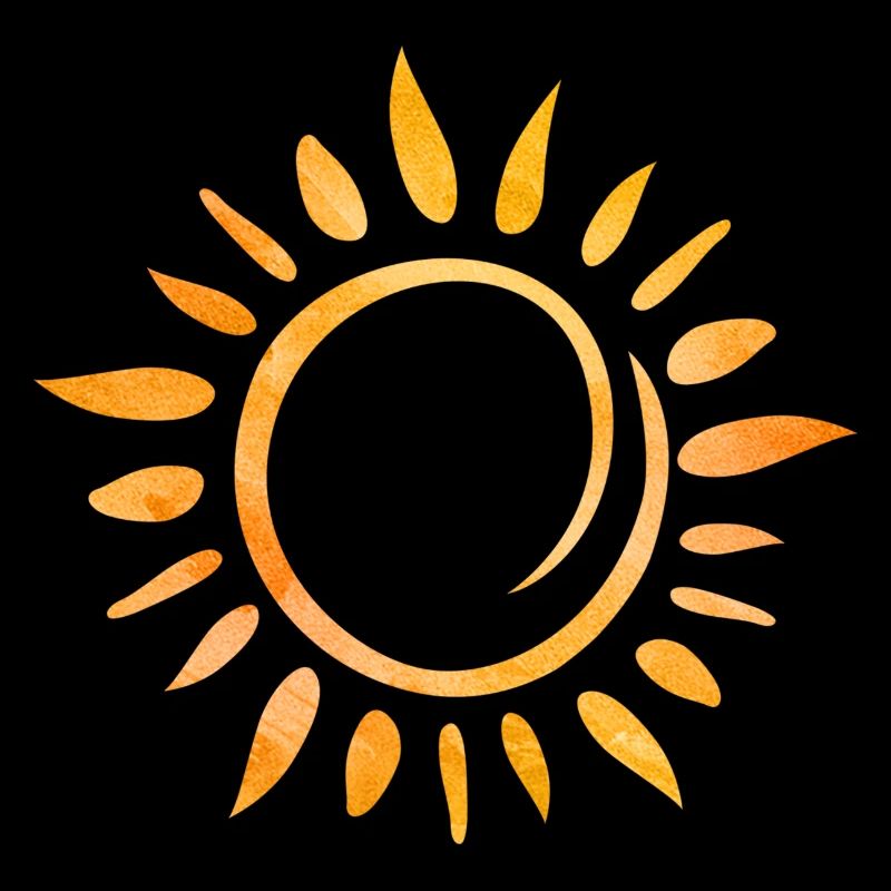 Die Sonne mit Sonnenstrahlen gemalt Sonne the Sun
