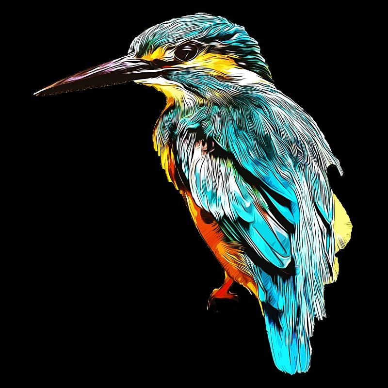 gxp ice bird kingfisher vector art