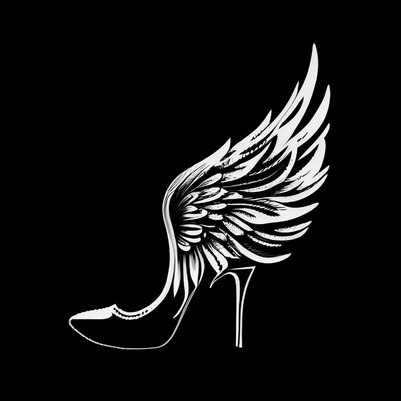 High heels with wings