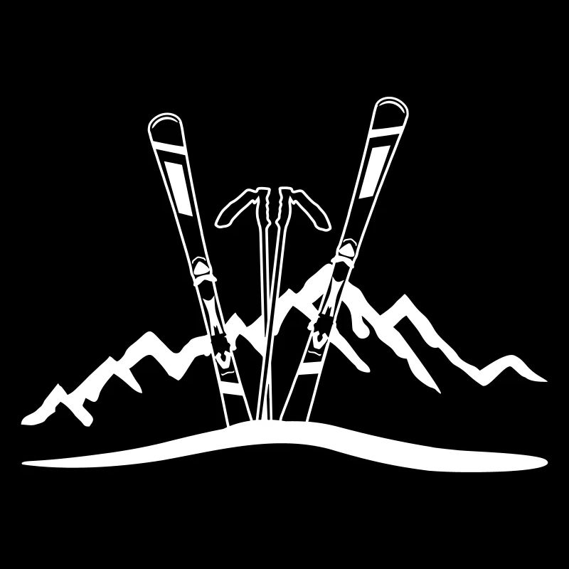 Skiing and mountains, skiing