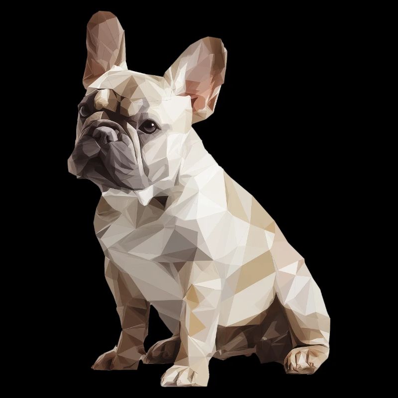 Französishe Bulldogge Low Poly Design