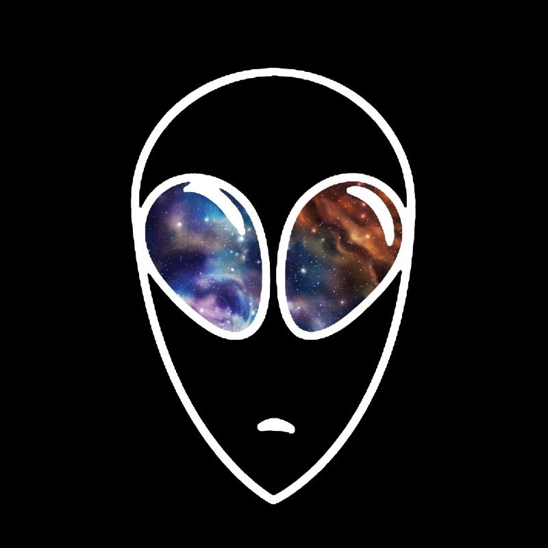 Alien looking in Space - Galaxy Eyes