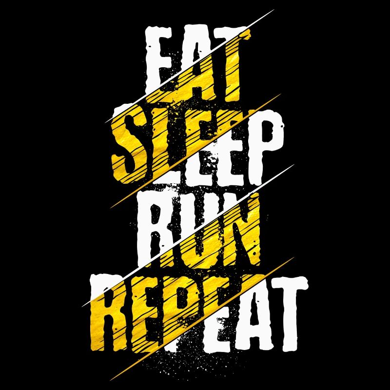 Eat Sleep Run Repeat Running Motivation Runner