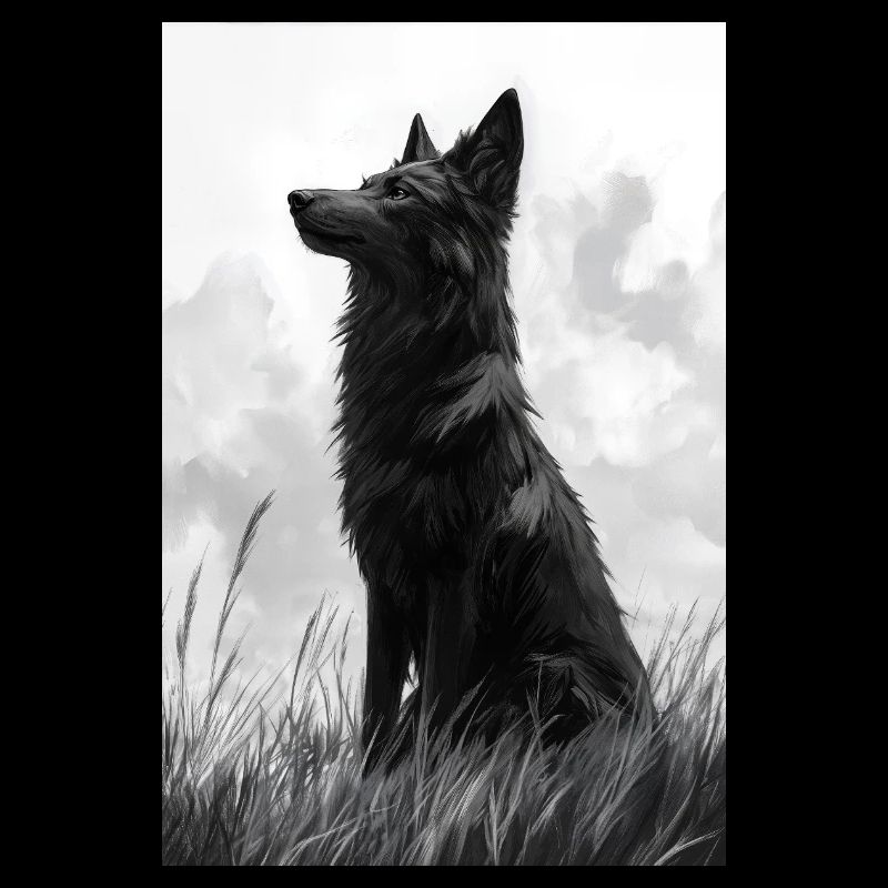 Illustration eines Wolfes