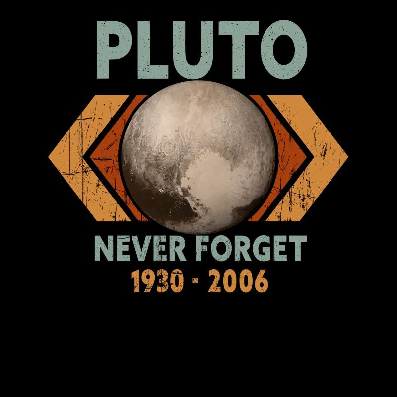 Never Forget Pluto Design Retro Style Funny Space