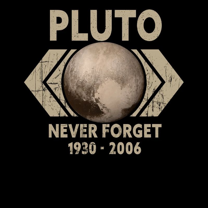 Never Forget Pluto Design Retro Style Funny Space