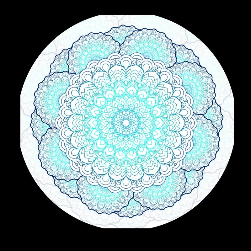 Mandala en bleu turquoise