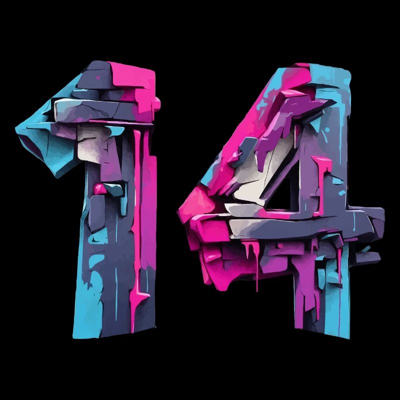 NR. 14 NUMMER 14 COOL 14. GEBURTSTAG