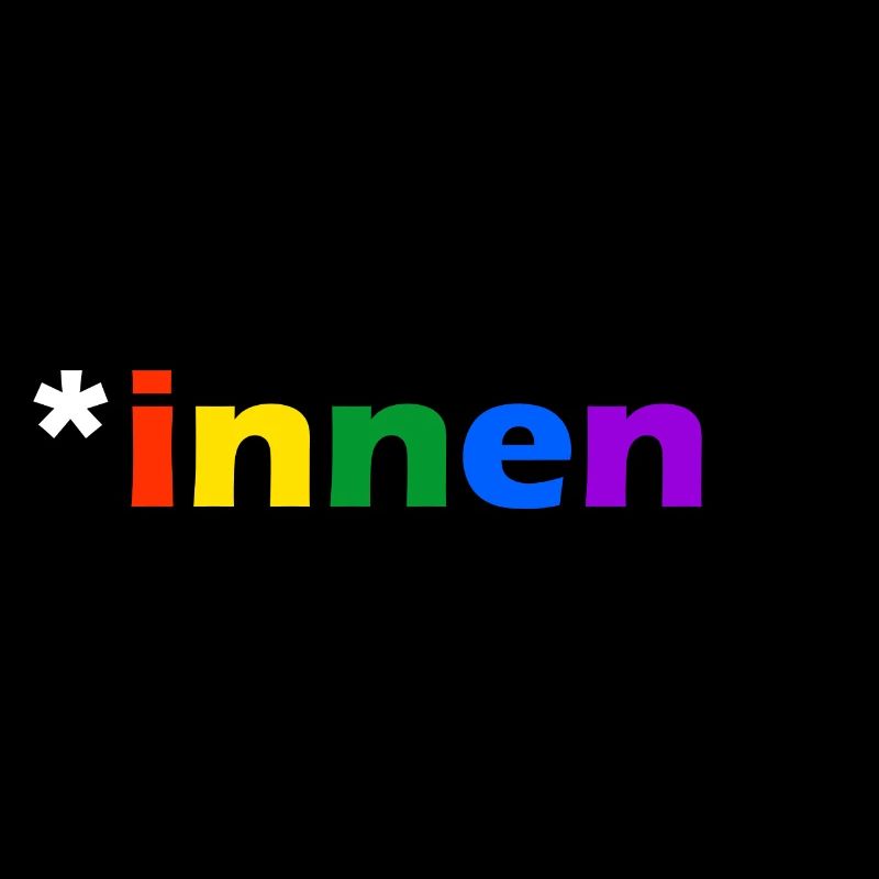 Gendersternchen gendern Sprache bunt *innen