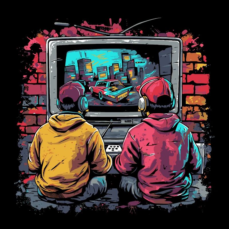 retro brüder am zocken