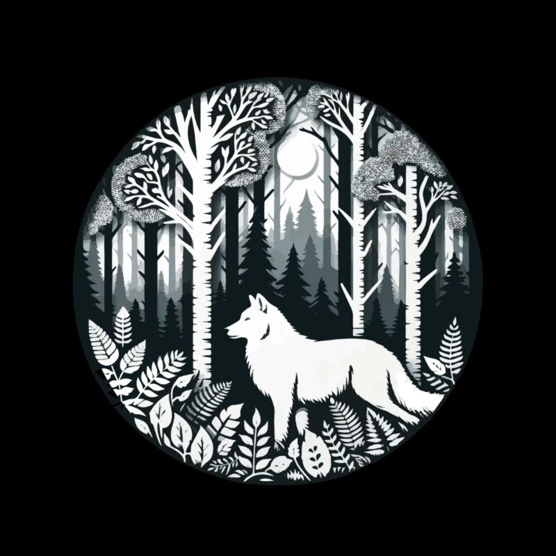 Der Wolf im Wald