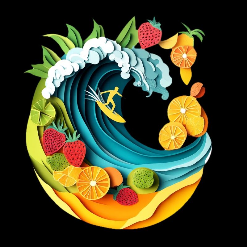Éclaboussure de surf juteuse
