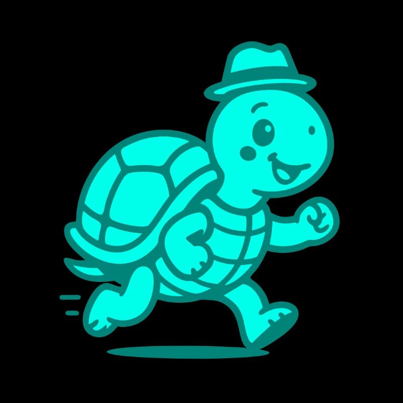 Cute Turtle Race Running