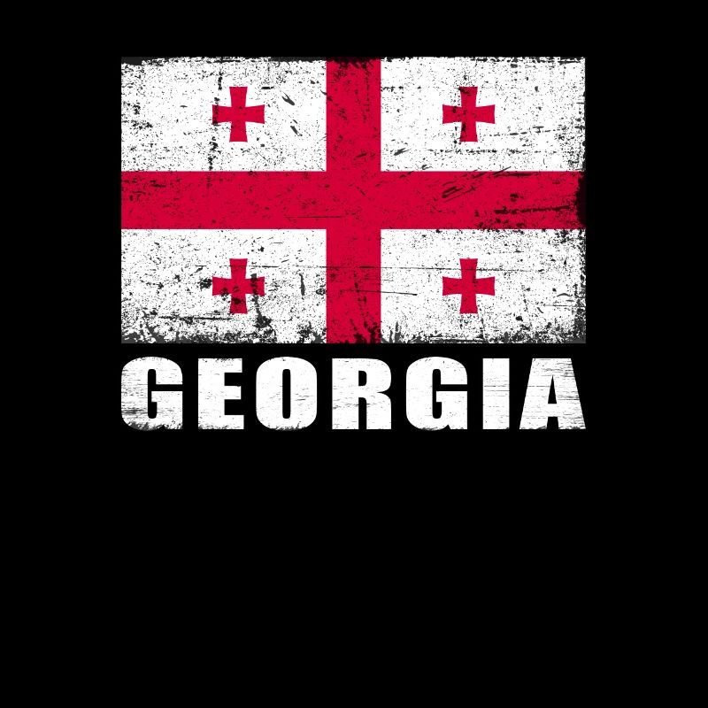 Drapeau de Géorgie Grunge Drapeau de Géorgie