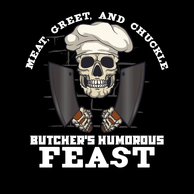 Meat Cutter Butcher Horror Skeleton Gore