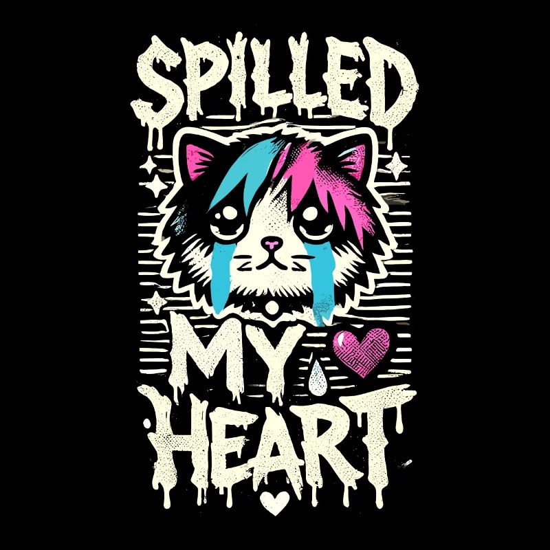 Design de chat Emo pour les amoureux des chats gothiques et