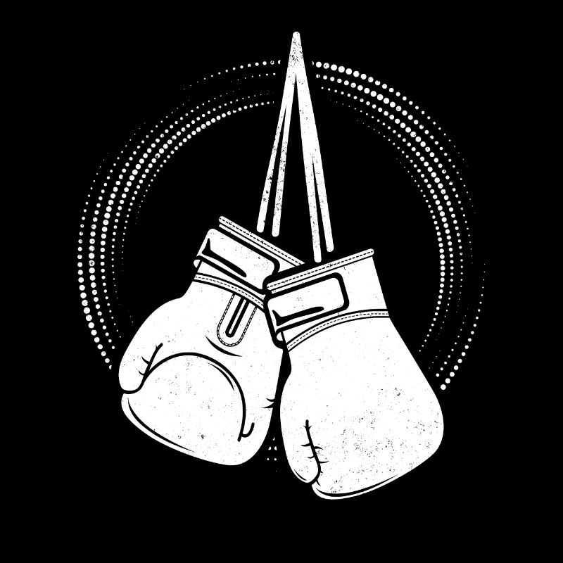 Weiße Boxhandschuhe Boxer