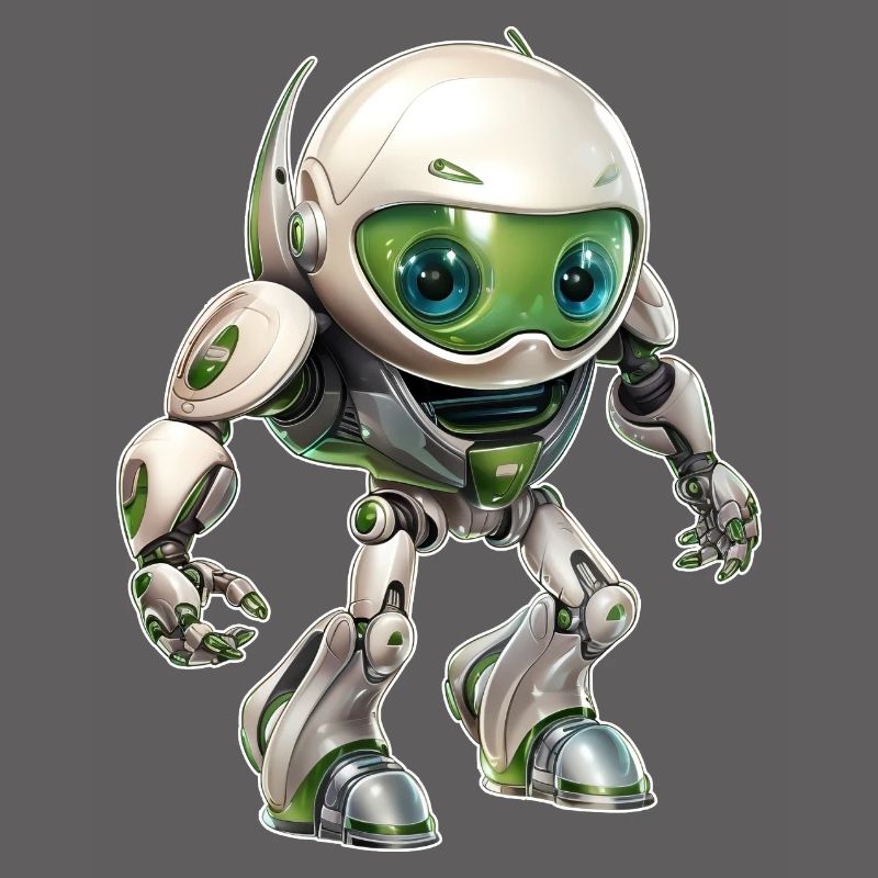 Funny Android Robot from the Pegasus Galaxy
