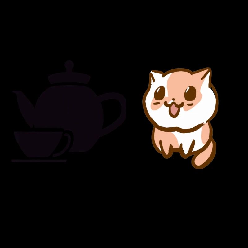 Tea Cat Gift Idea Cute Cute Teapot