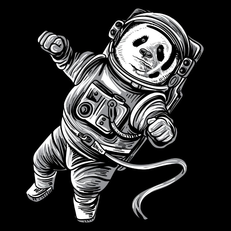 Panda d'astronaute dans l'espace Astropanda d'ours panda