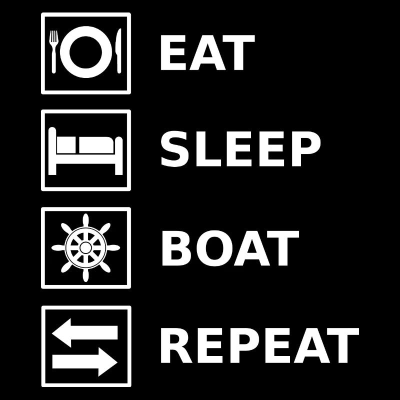 Manger Dormir Bateau Répéter Bateau