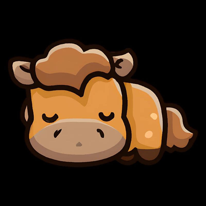 Joli cheval dort