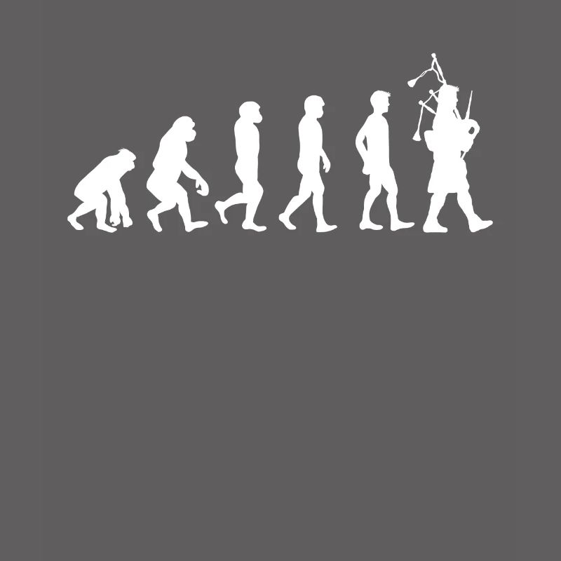 Bagpipe T-Shirt Bagpipe Player Evolution