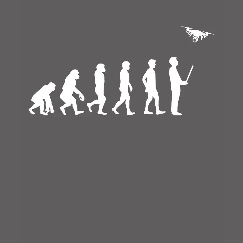 Evolution Drohne Shirt Geschenk Drone Pilot