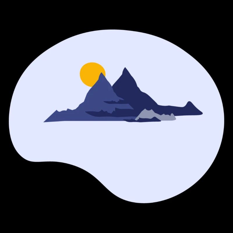 Die Sonne hinter Bergen