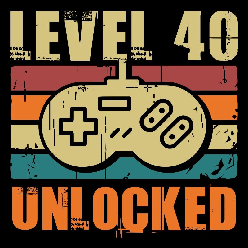 40th Birthday Level 40 Unlocked 40 Years Gift