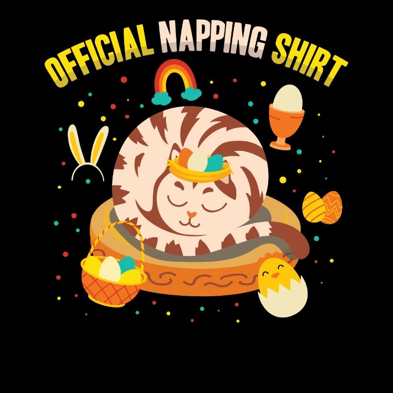 Offizielles Napping Shirt Sleepy Cat Ostern