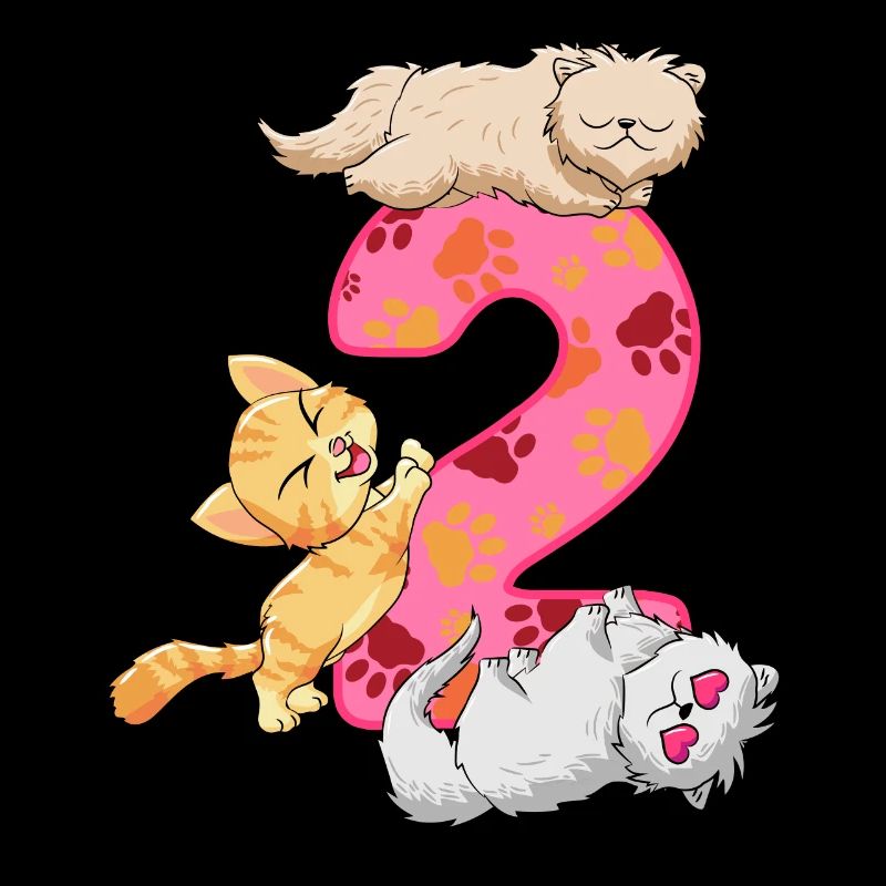 Chaton 2e anniversaire | Chemise d’anniversaire de chat |