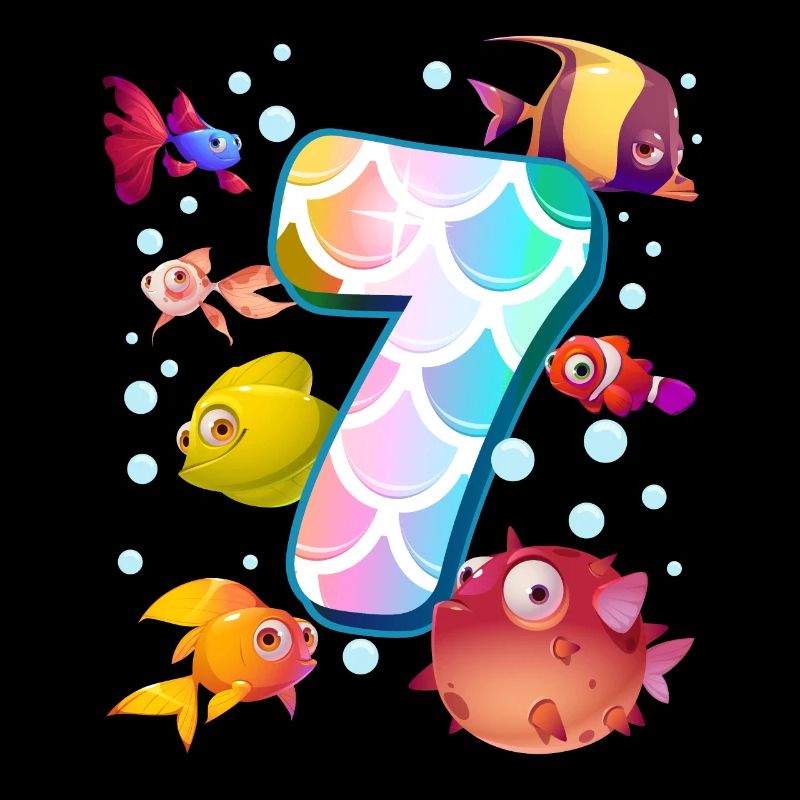 7th birthday | Rainbow Fish Birthday |