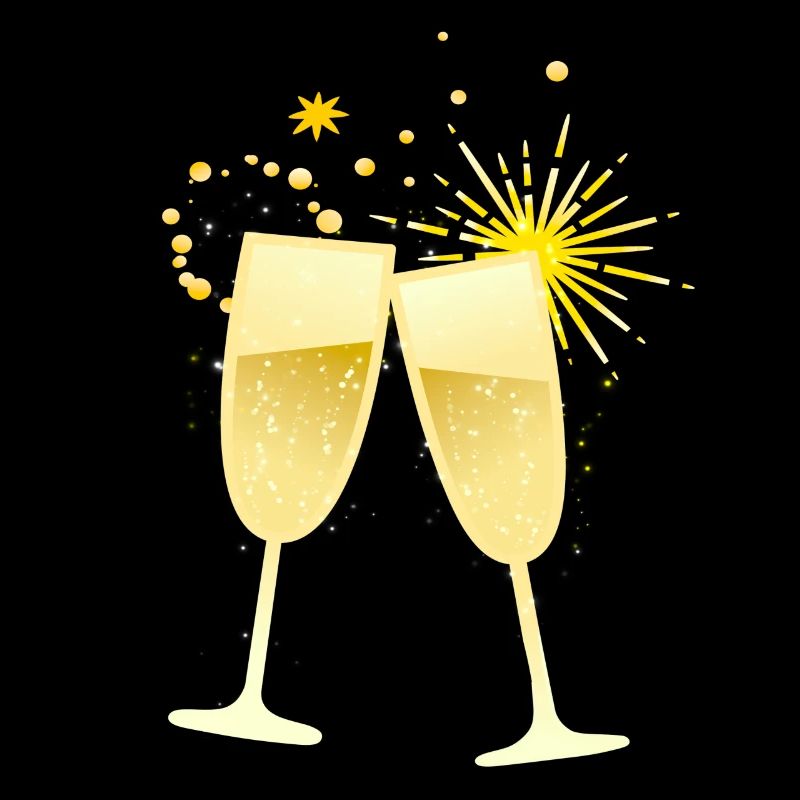 Cheers! Sektgläser Illustration