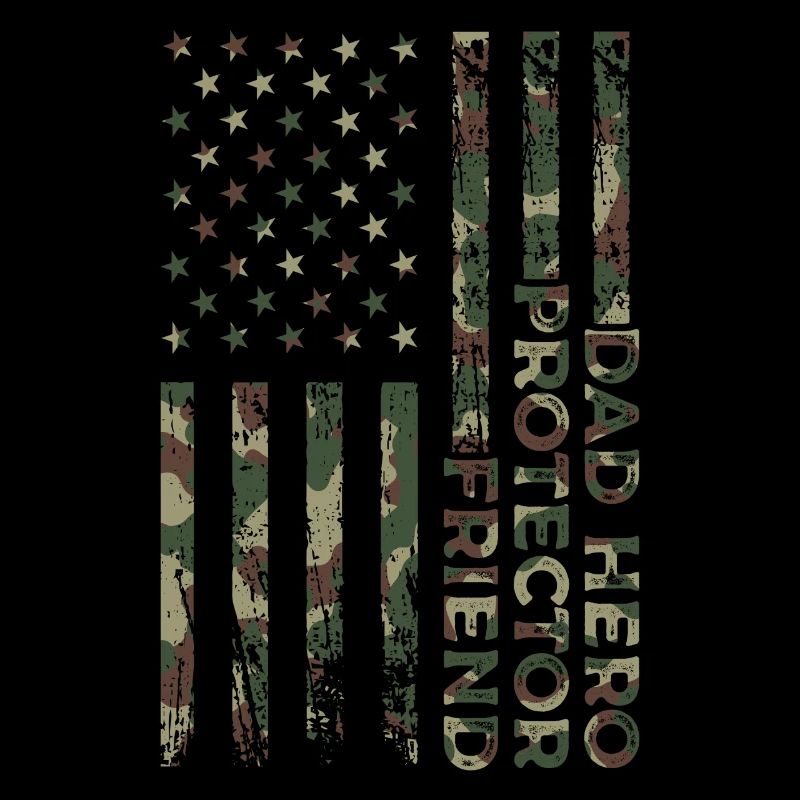 Daddy Hero Protector Patriotic American