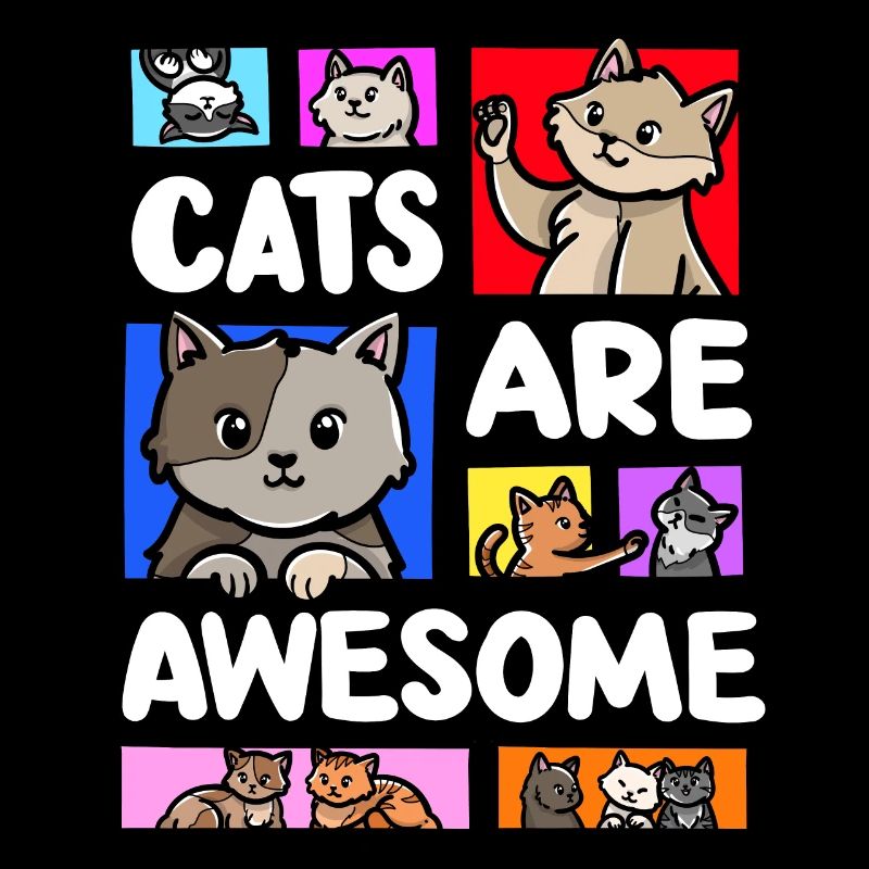 Cats are awesome, kitten lover meme,