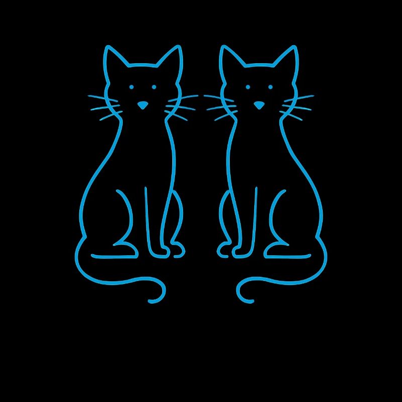 Chats Style néon – Chats minimalistes