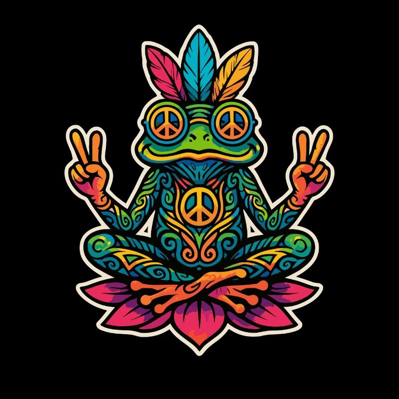 Hippie Frog – Conception de la paix et de la méditation