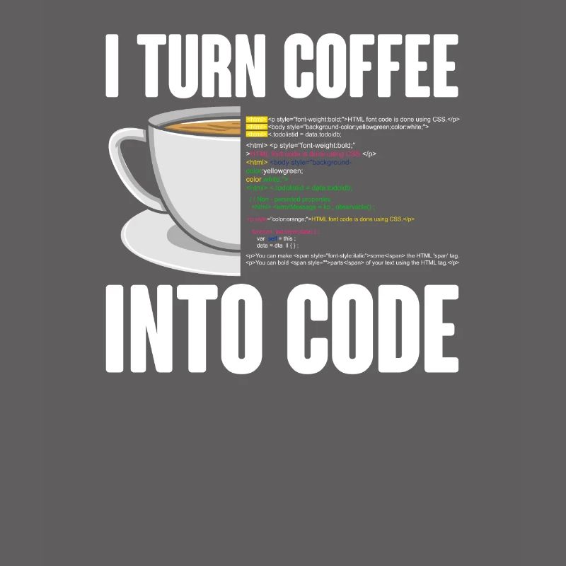 Funny Computer Coffee Programmer Design