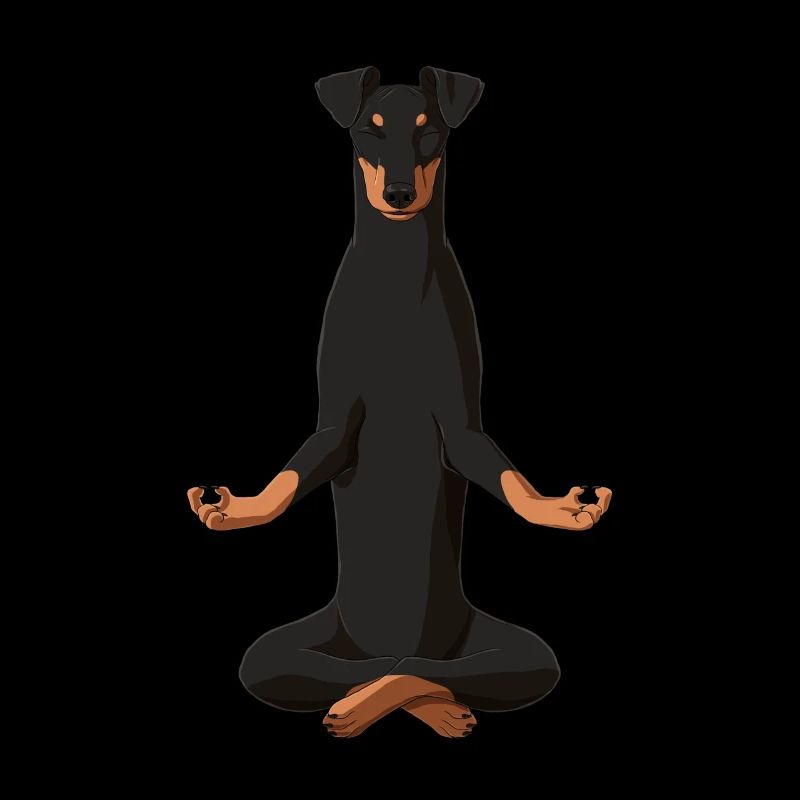 Chien méditant de Manchester Terrier