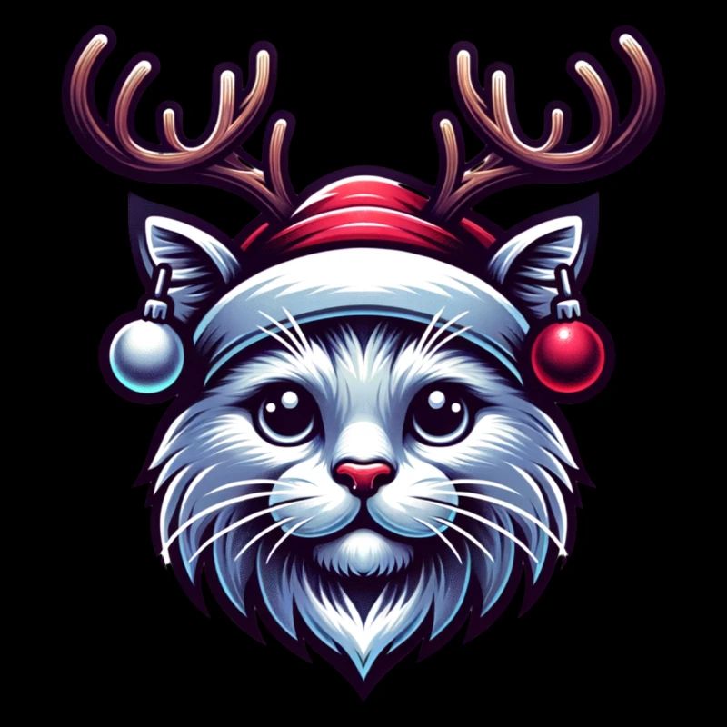 Katze Rentier Geweih