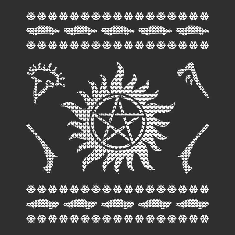 Świąteczny brzydki sweter Pentagram SPN Dean Cas