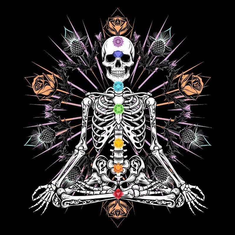 Skeleton Chakra Gothic Meditation