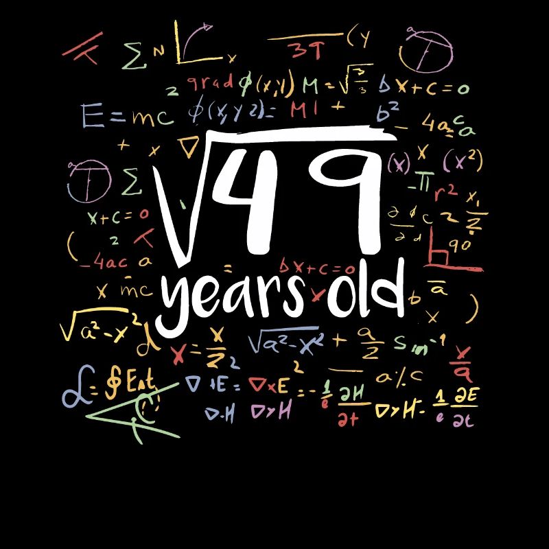 Racine carrée de 49 Math Nerd 7ème anniversaire