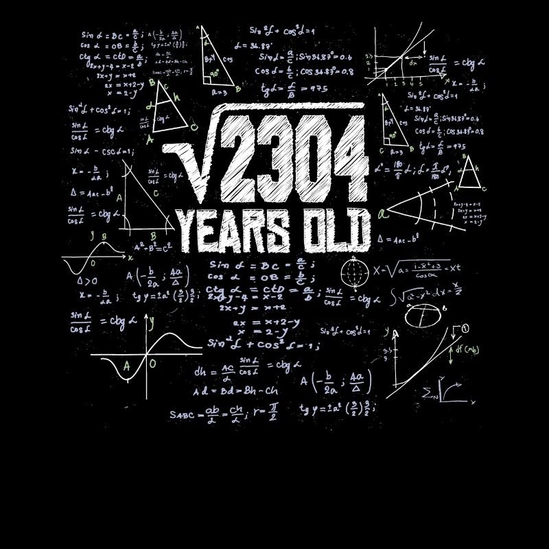 Racine carrée de 2304 Math Nerd 48e anniversaire